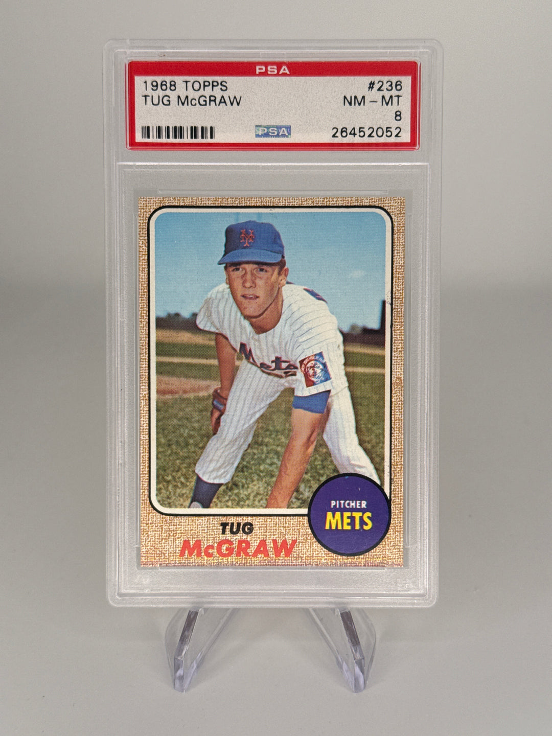Tug McGraw 1968 Topps, PSA 8