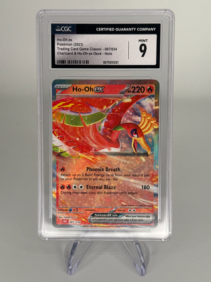 Pokemon TCG 2023 Ho-Oh Ex Charizard & Ho-Oh Ex Deck, 007, 034, CGC 9 Mint