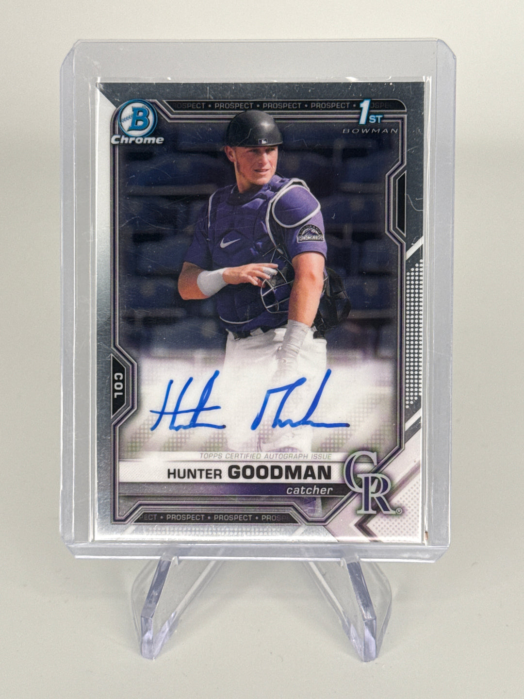 Hunter Goodman 2021 Bowman Chrome 1st Auto