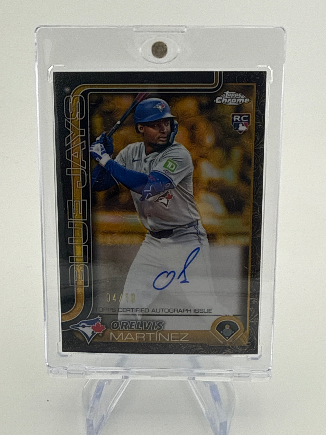 Orelvis Martinez 2025 Topps Gilded Collection Black Gold Rookie Auto, 04/10