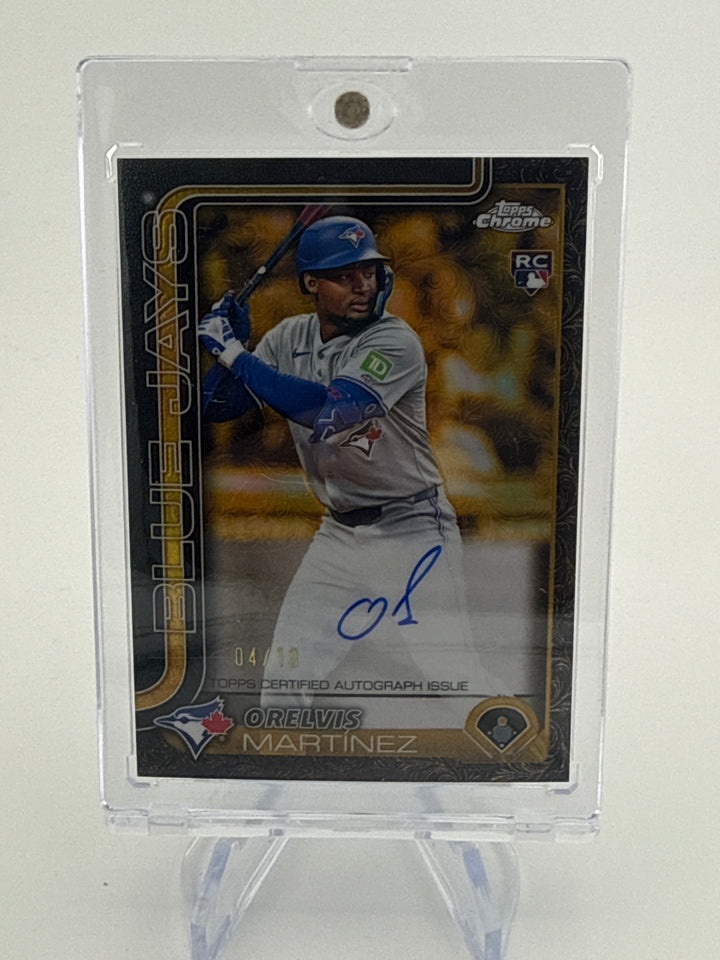 Orelvis Martinez 2025 Topps Gilded Collection Black Gold Rookie Auto, 04/10