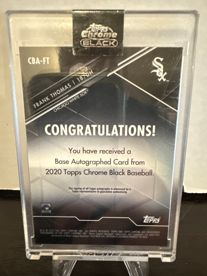Frank Thomas 2020 Topps Chrome Black Auto