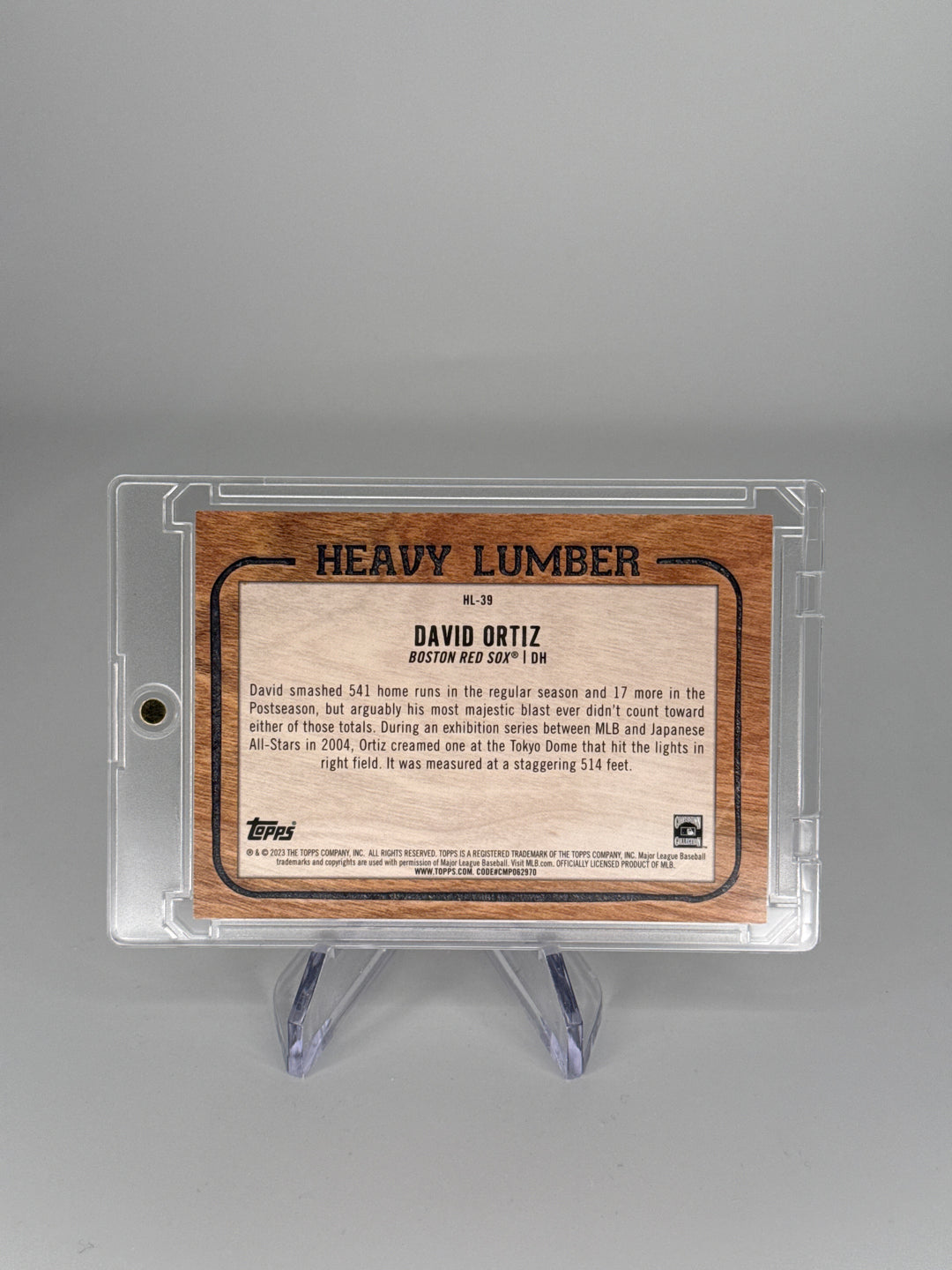 David Ortiz 2023 Topps Heavy Lumber Case Hit