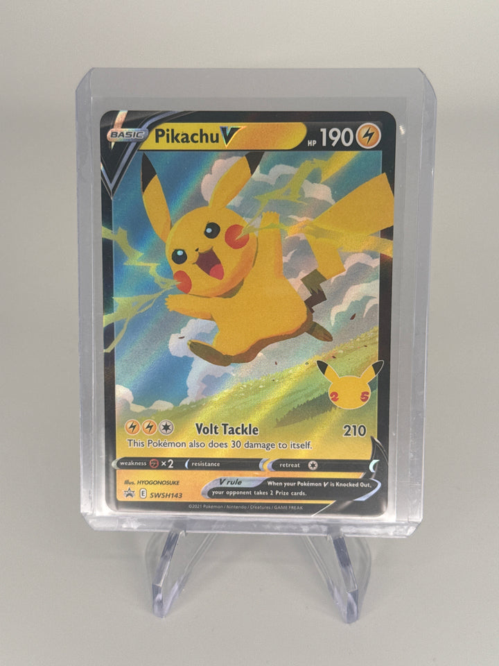 Pokemon TCG 2021 Pikachu V Sword & Shield Black Star Promo, SWSH143