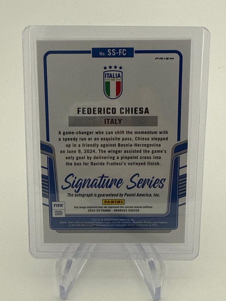Federico Chiesa 2024-2025 Panini Donruss Signature Series Pink Velocity Auto