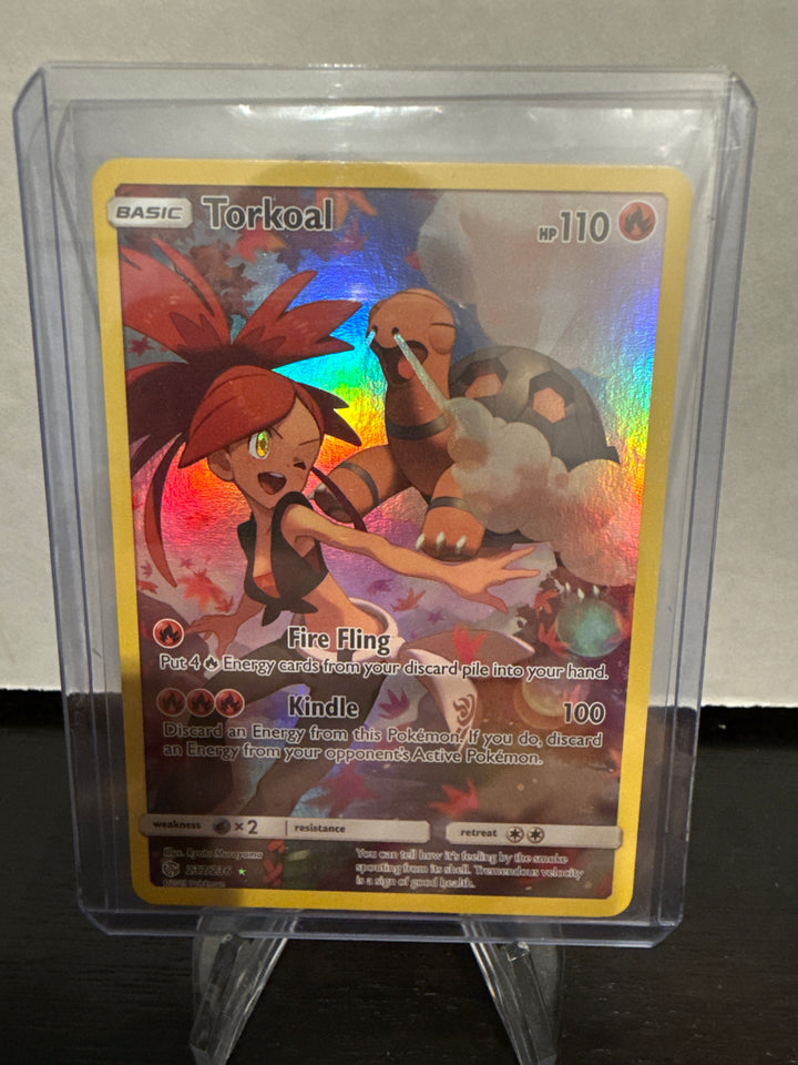 Pokemon TCG 2019 Torkoal Cosmic Eclipse Secret Art Holo, 237/236