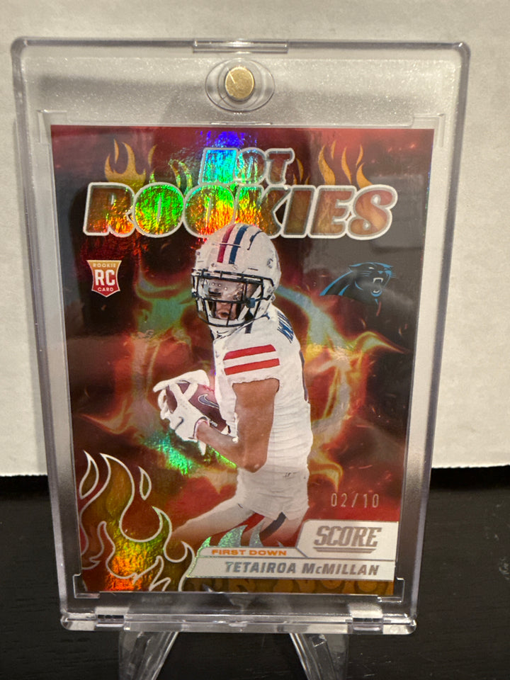 Tetairoa McMillan 2025 Panini Score Hot Rookies Gold, 02/10