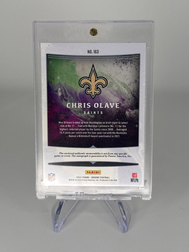 Chris Olave 2022 Panini Origins Rookie Patch Auto