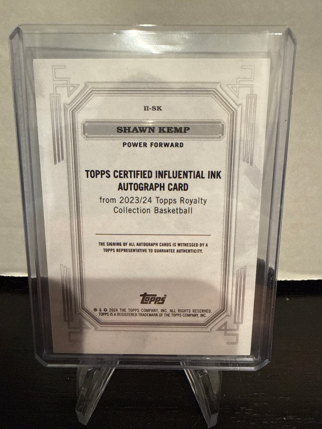 Shawn Kemp 2024 Topps Royalty Influential Ink Green Auto, 2/5