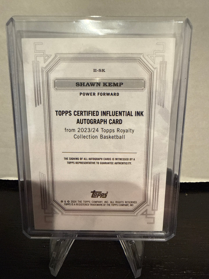 Shawn Kemp 2024 Topps Royalty Influential Ink Green Auto, 2/5