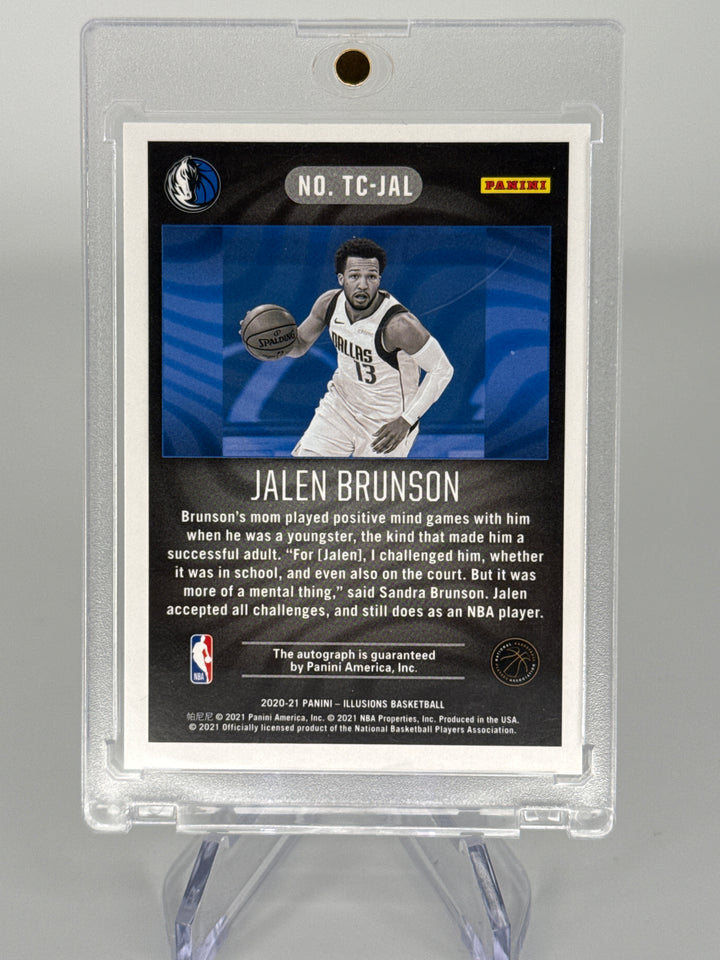 Jalen Brunson 2021 Panini Illusions Trophy Collection Auto
