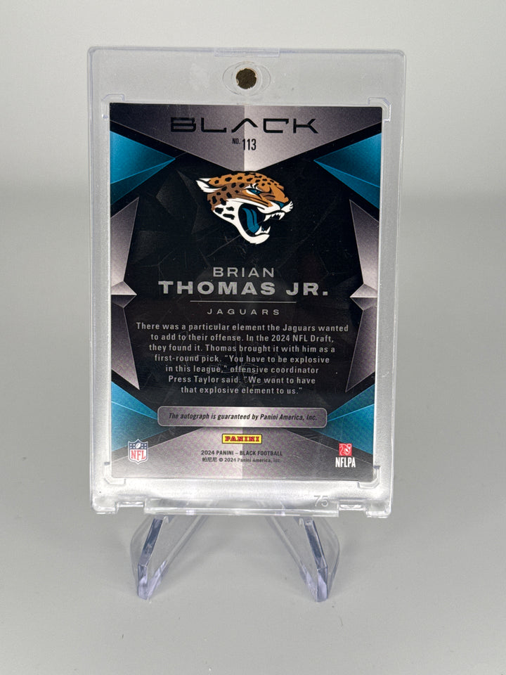 Brian Thomas Jr 2024 Panini Black Rookie Auto, 049/199
