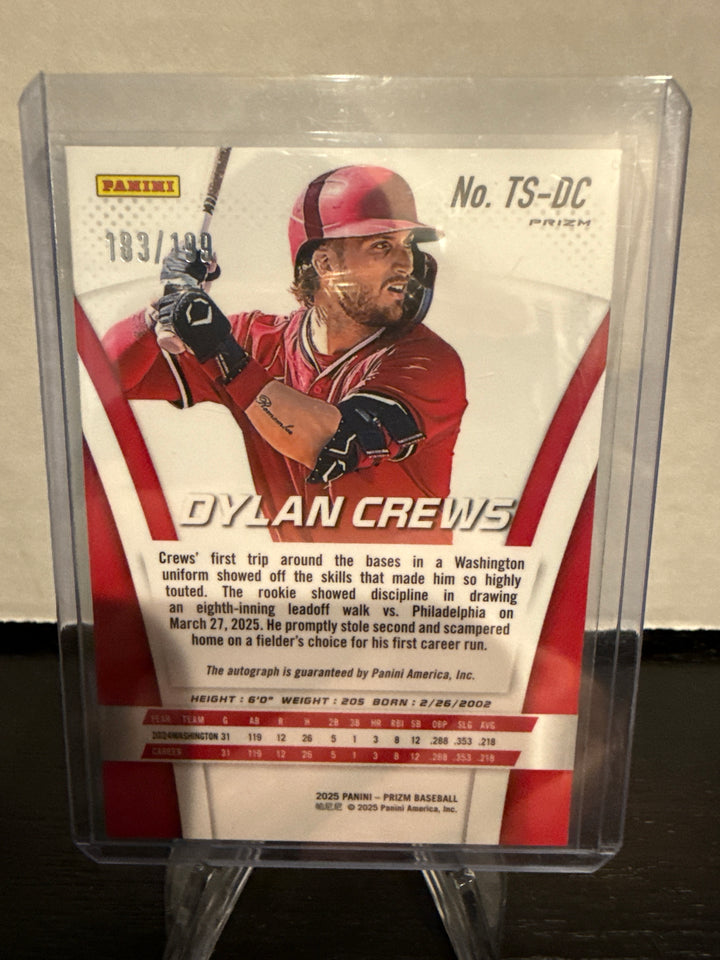 Dylan Crews 2025 Panini Prizm Rookie Pulsar Auto, 183/199