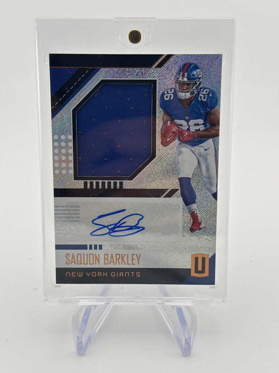 Saquon Barkley 2018 Panini Unparalleled Rookie Patch Auto