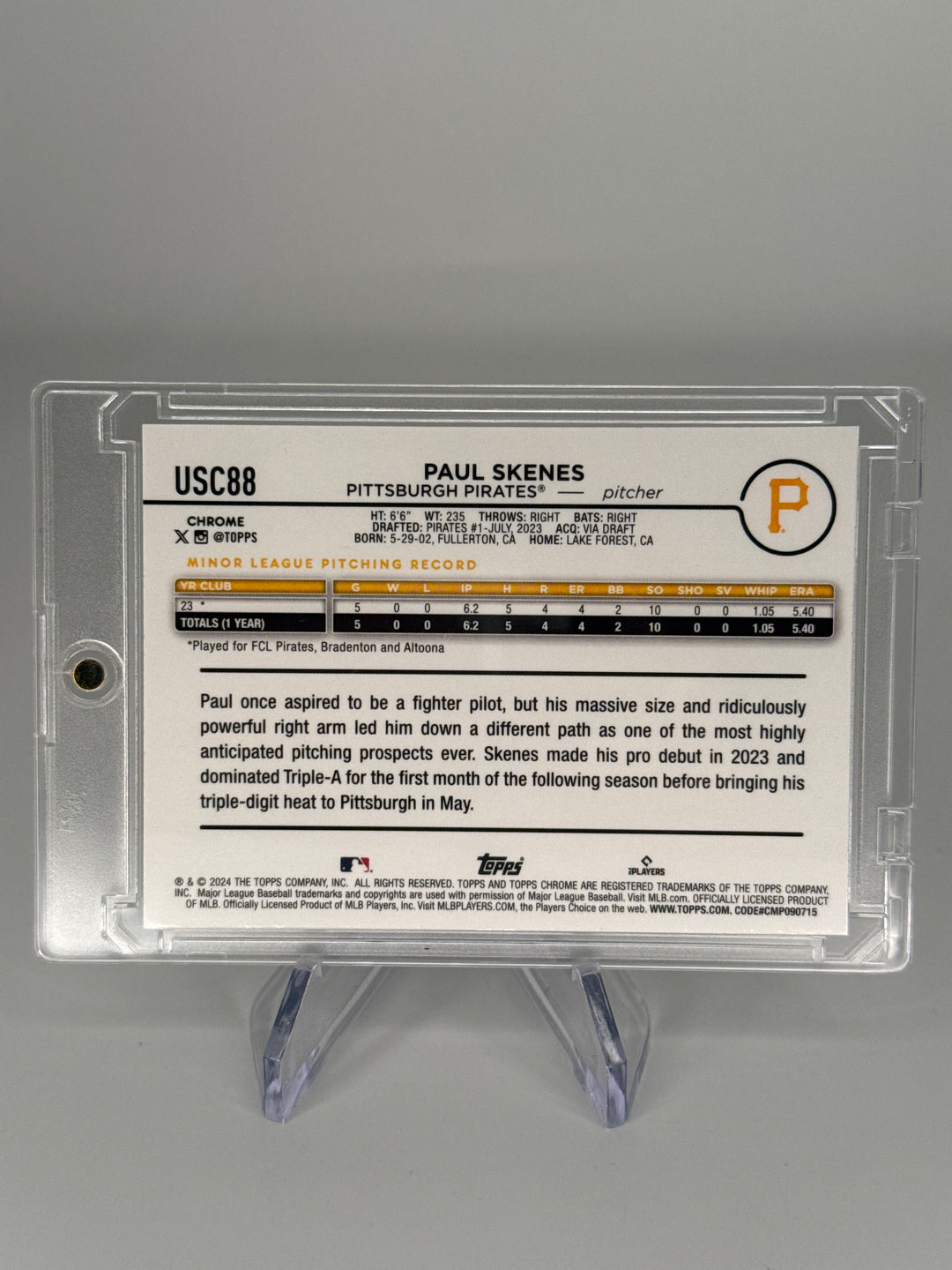 Paul Skenes 2024 Topps Chrome X-Fractor Rookie