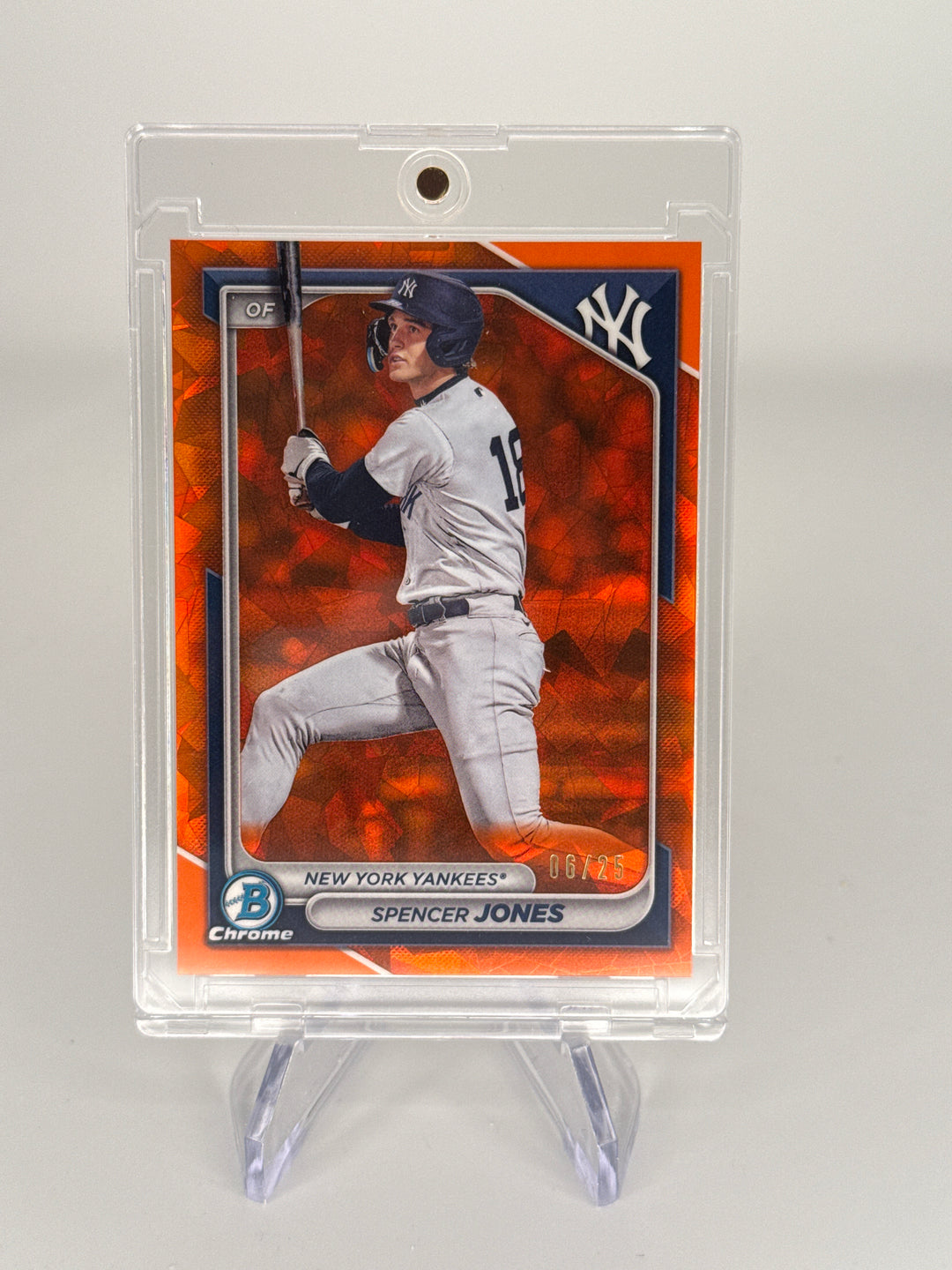 Spencer Jones 2024 Bowman Chrome Sapphire Orange Refractor, 06/25
