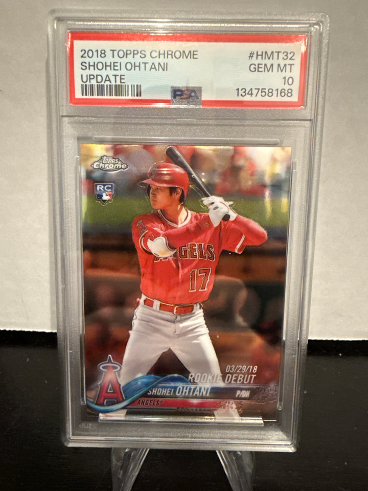 Shohei Ohtani 2018 Topps Chrome Update Rookie, PSA 10 Gem Mint