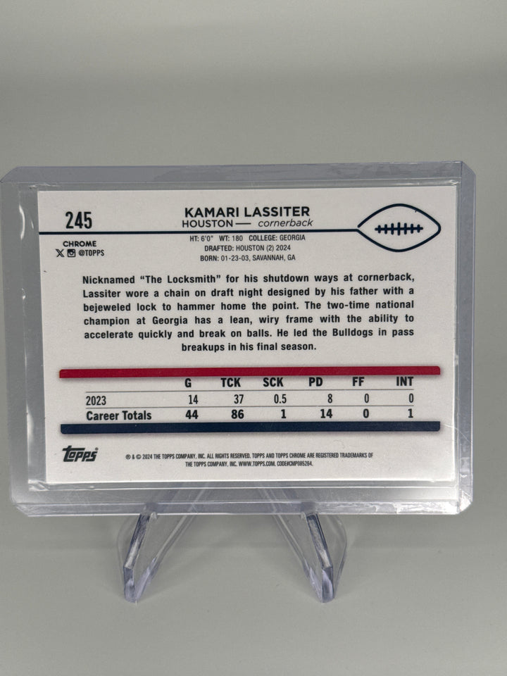 Kamari Lassiter 2025 Topps Chrome Red Geometric Rookie, 3/5