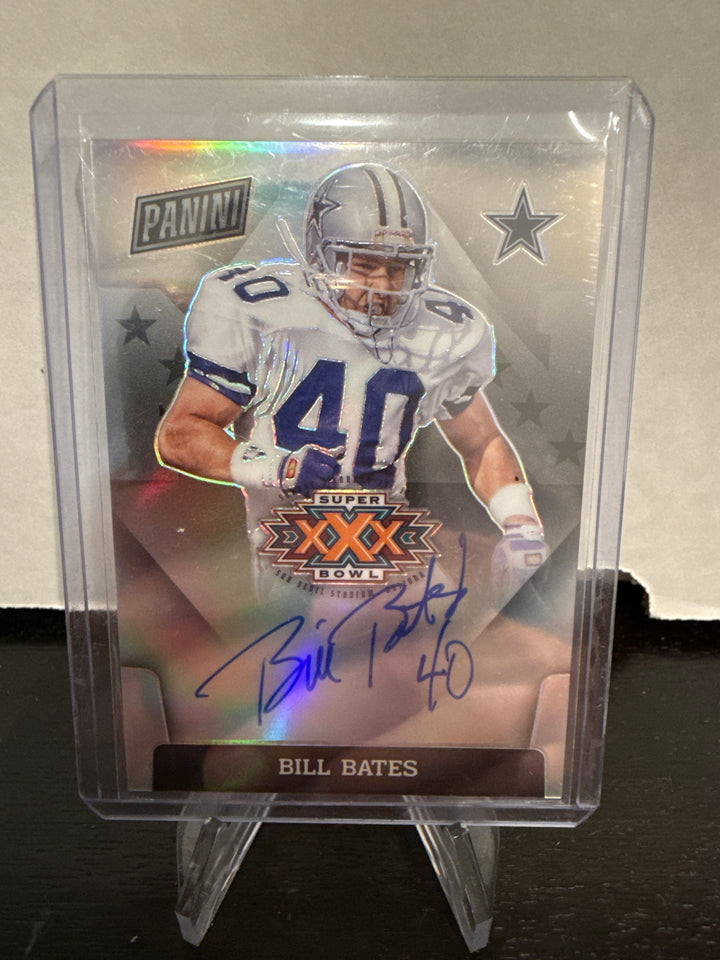 Bill Bates 2020 Panini Super Bowl Signatures