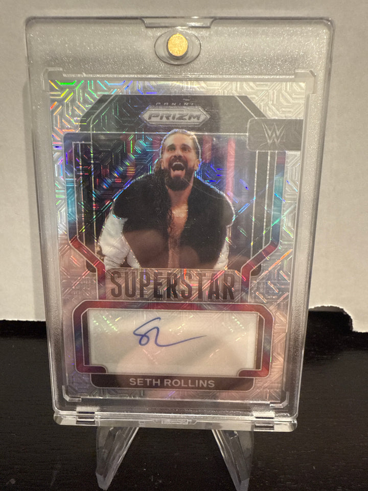 Seth "Freakin" Rollins 2022 Panini Prizm Superstar Mojo Auto, 21/25