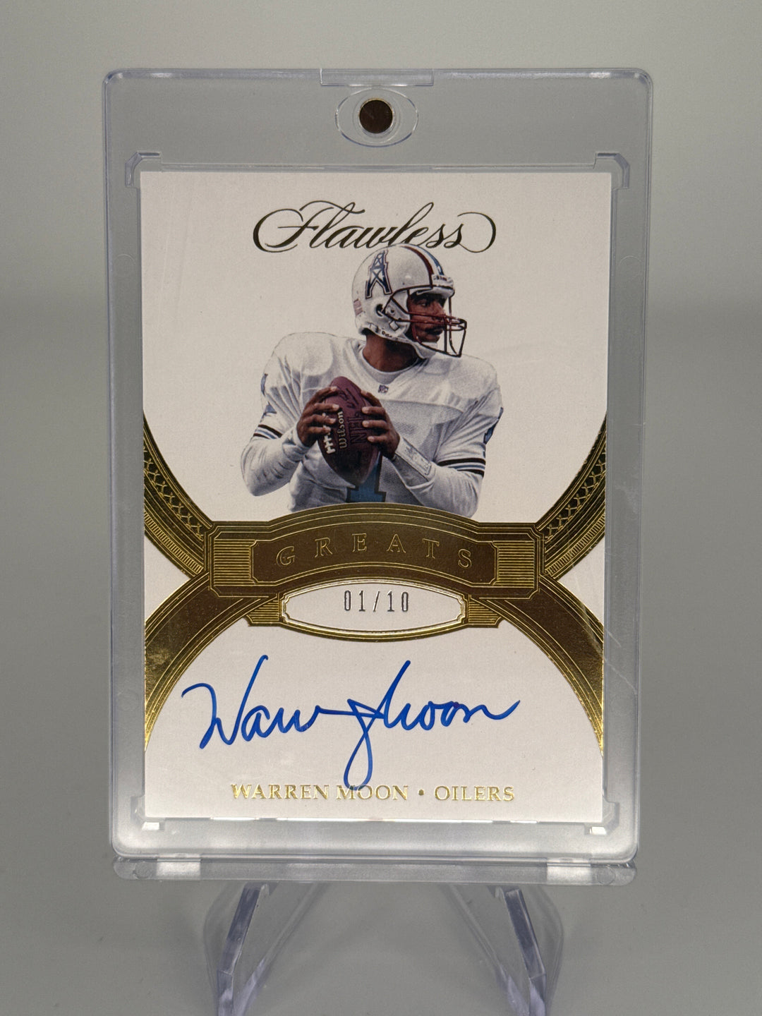 Warren Moon 2017 Panini Flawless Greats Gold Auto, 01/10
