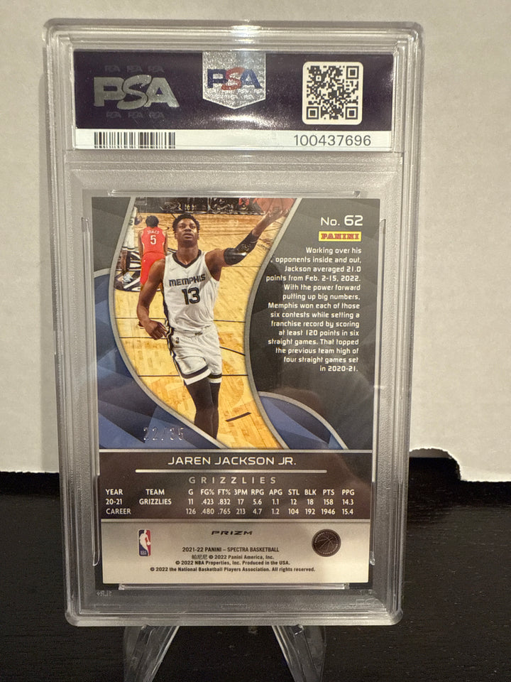 Jaren Jackson Jr 2021 Panini Spectra Astral, 22/35, PSA 10 Gem Mint
