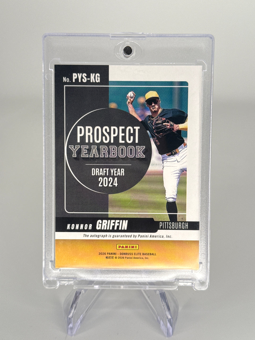 Konnor Griffin 2026 Panini Elite Prospect Yearbook Auto