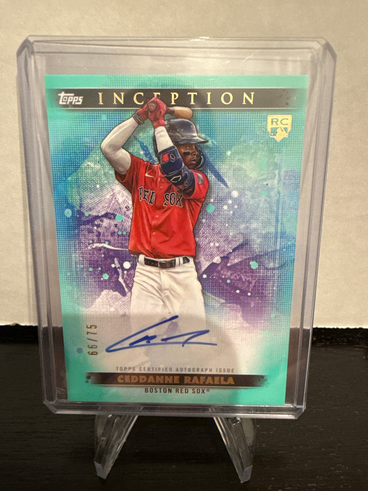 Ceddanne Rafaela 2024 Topps Inception Teal Rookie Auto, 66/75