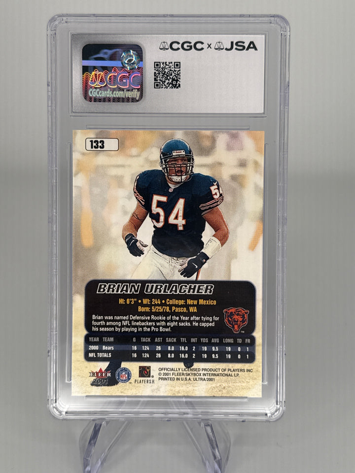Brian Urlacher 2001 Fleer Ultra CGC/JSA Authentic Auto