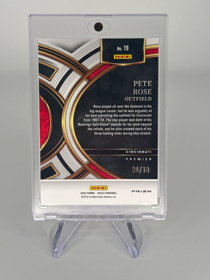 Pete Rose 2024 Panini Select Gold Prizm, 04/10