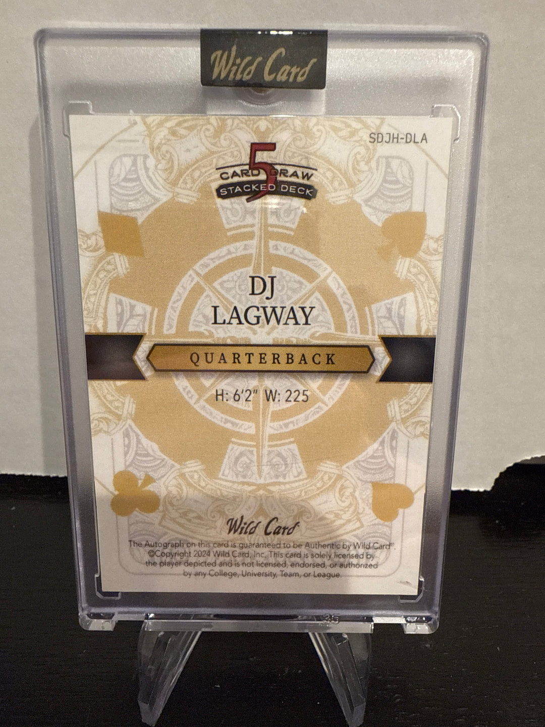 DJ Lagway 2024 Wild Card Ace 1/1 Auto