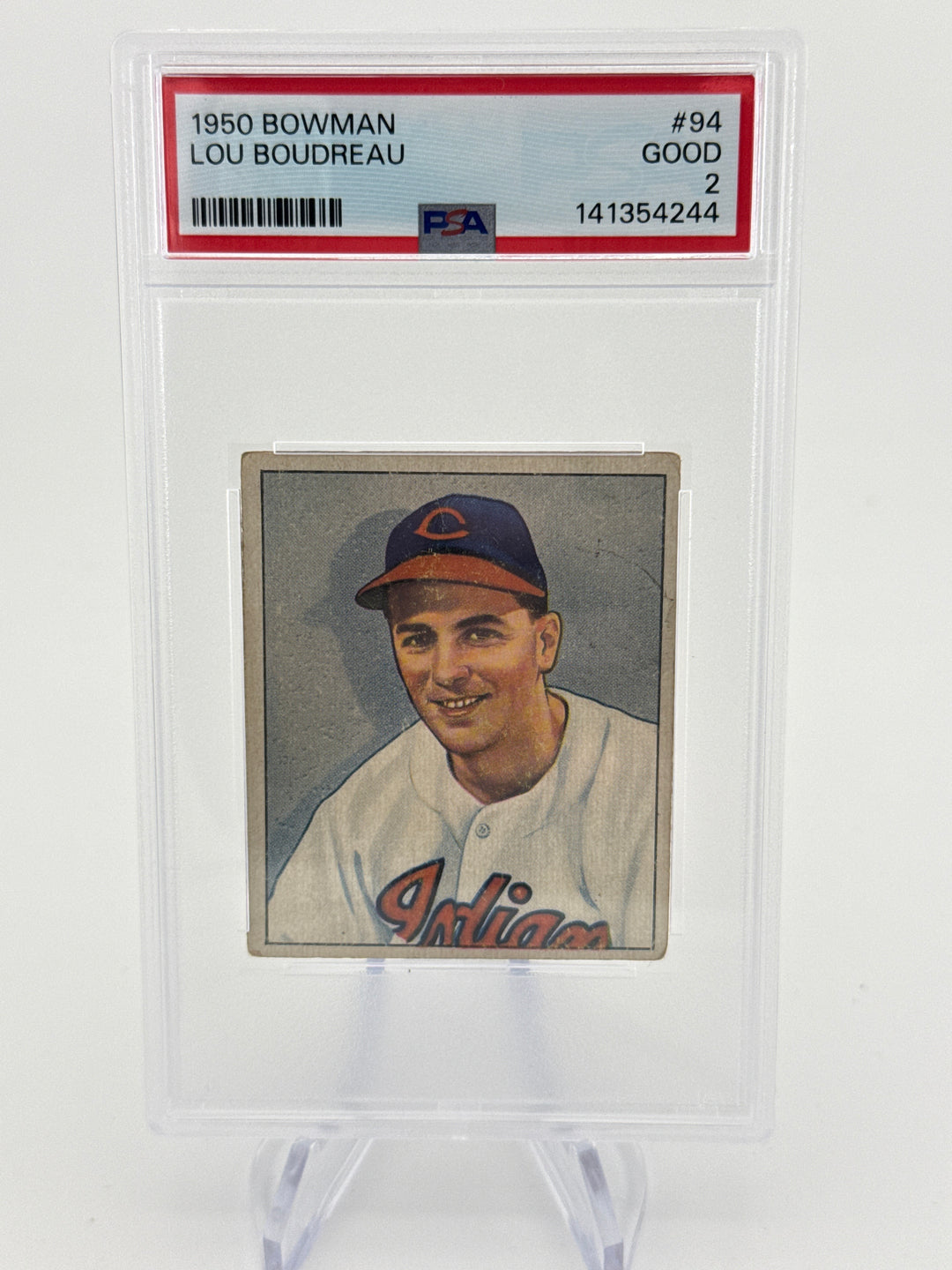 Lou Boudreau 1950 Bowman, PSA 2