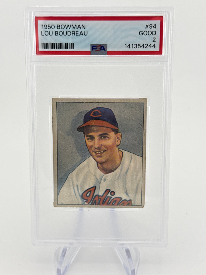 Lou Boudreau 1950 Bowman, PSA 2