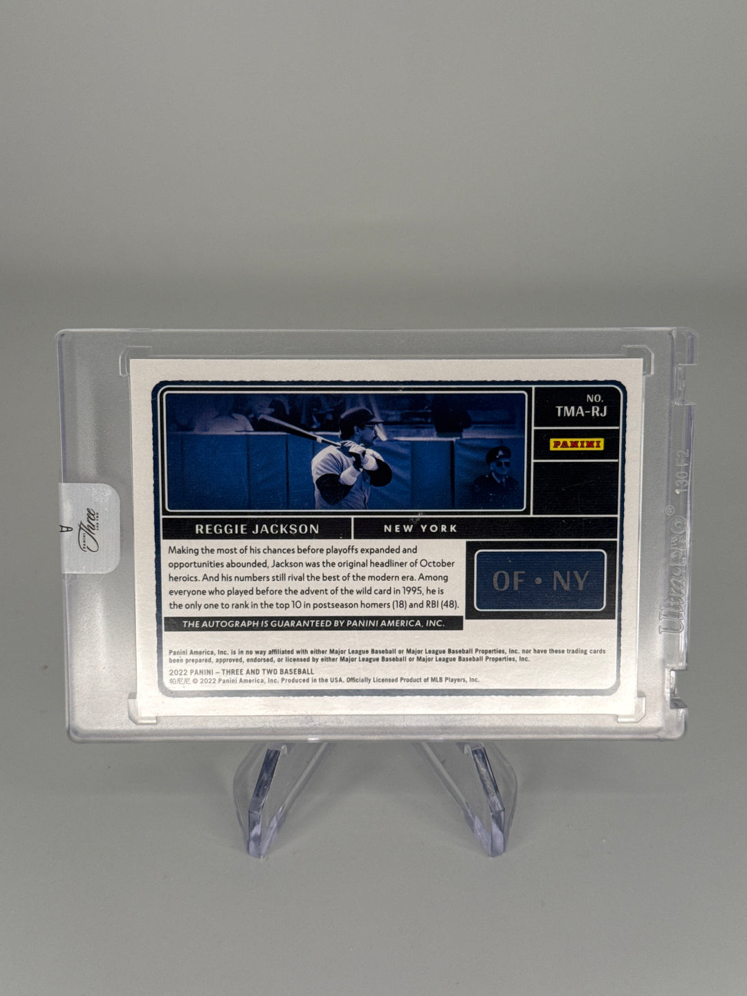 Reggie Jackson 2022 Panini Three and Two Timeless Moments Auto, 04/15