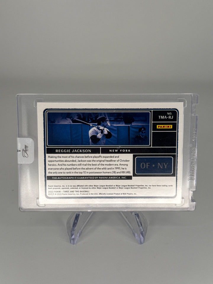 Reggie Jackson 2022 Panini Three and Two Timeless Moments Auto, 04/15