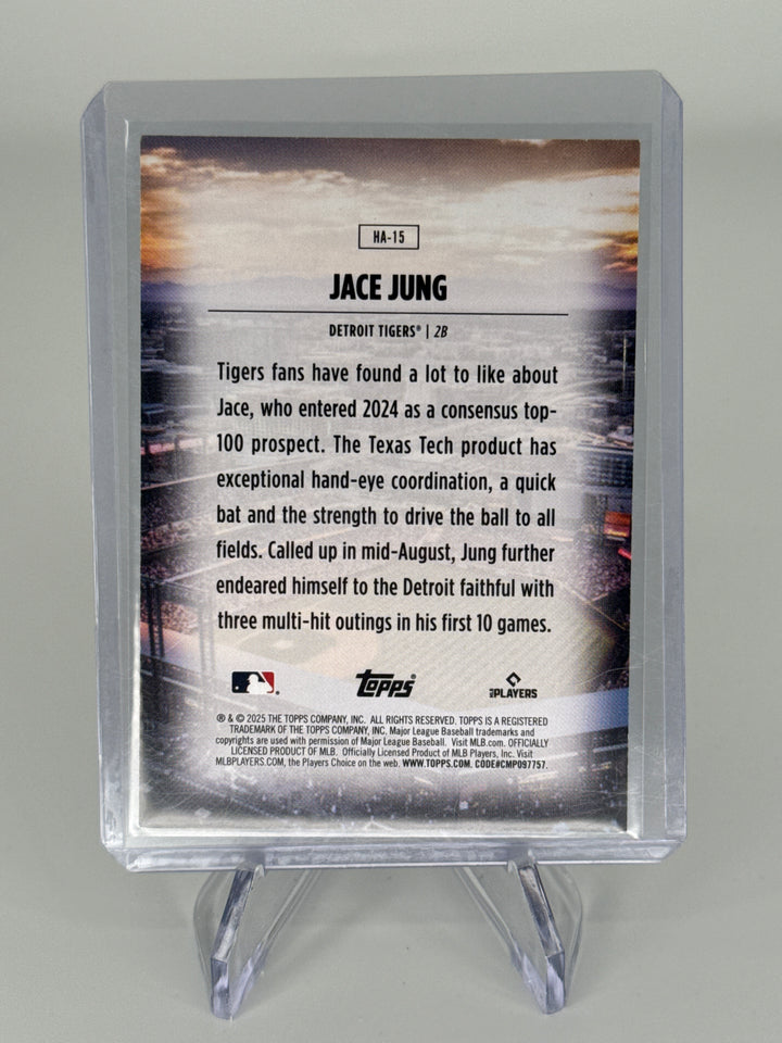 Jace Jung 2025 Topps Series 2 Home Field Advantage SP Rookie