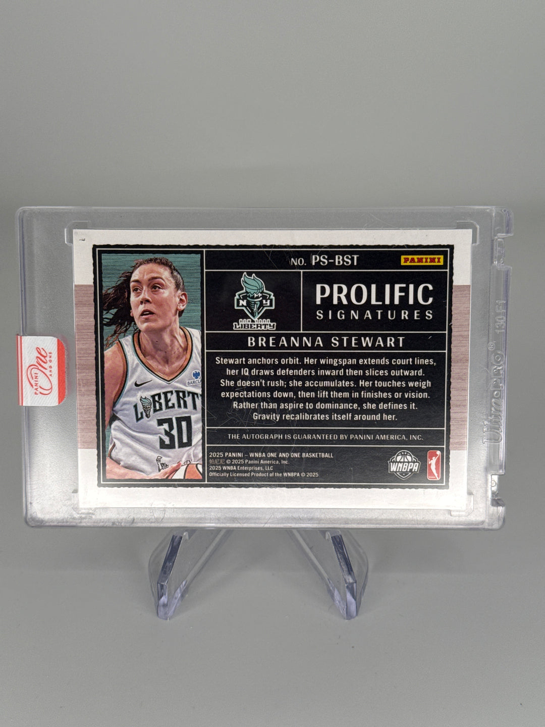 Breanna Stewart 2025 Panini One Prolific Auto, 96/99