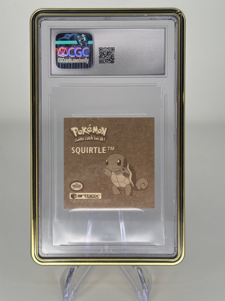 Pokemon TCG 1999 Squirtle Pokemon Sticker Series 1 Artbox Foil, G06, CGC 10 Gem Mint