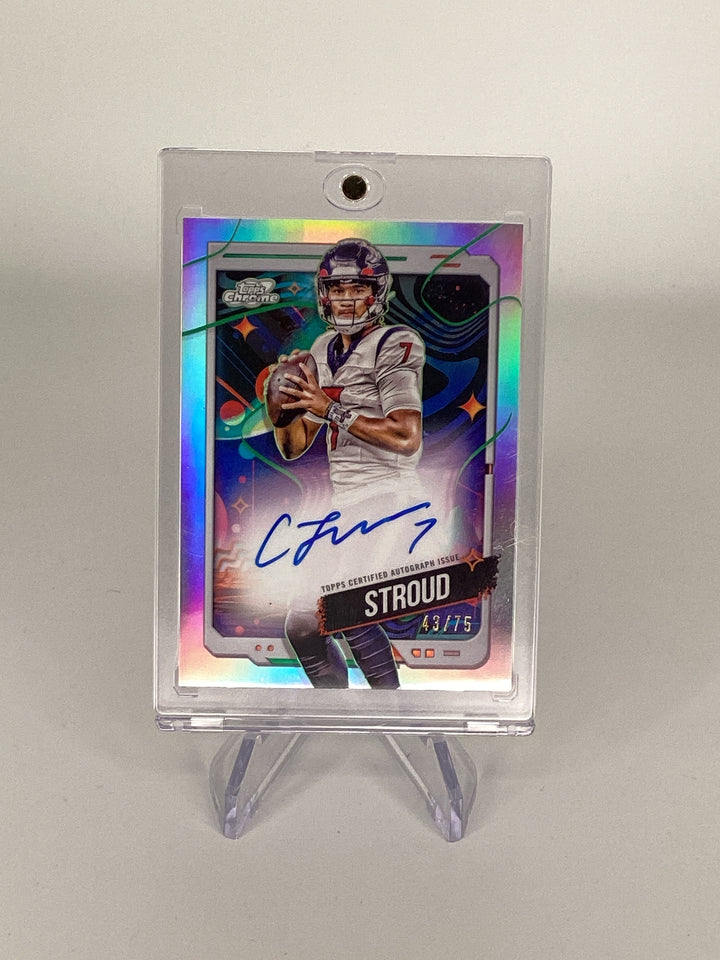 CJ Stroud 2024 Topps Chrome Cosmic Auto, 43/75