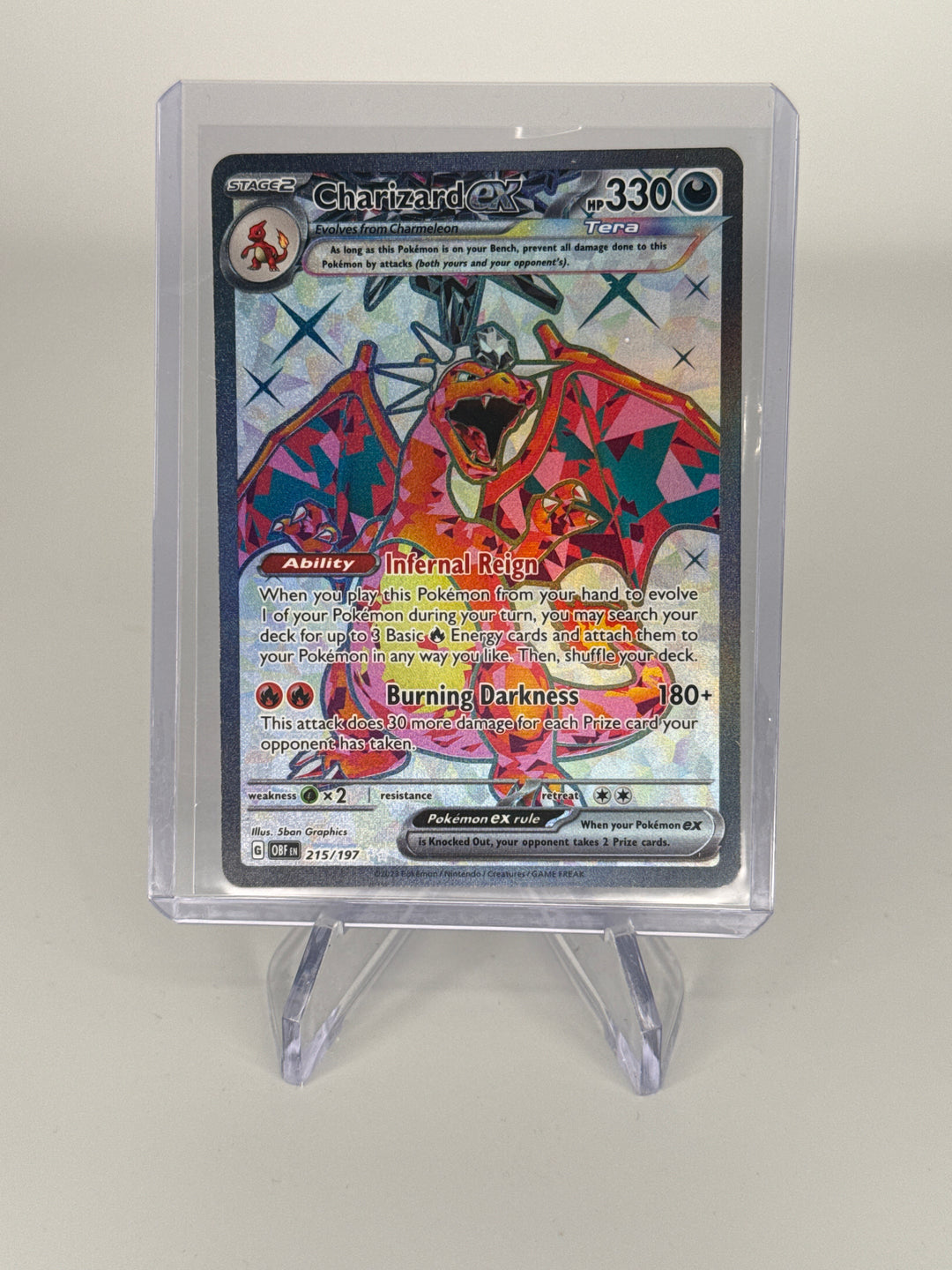Pokemon TCG 2023 Charizard EX Obsidian Flames Ultra Rare, 215/197