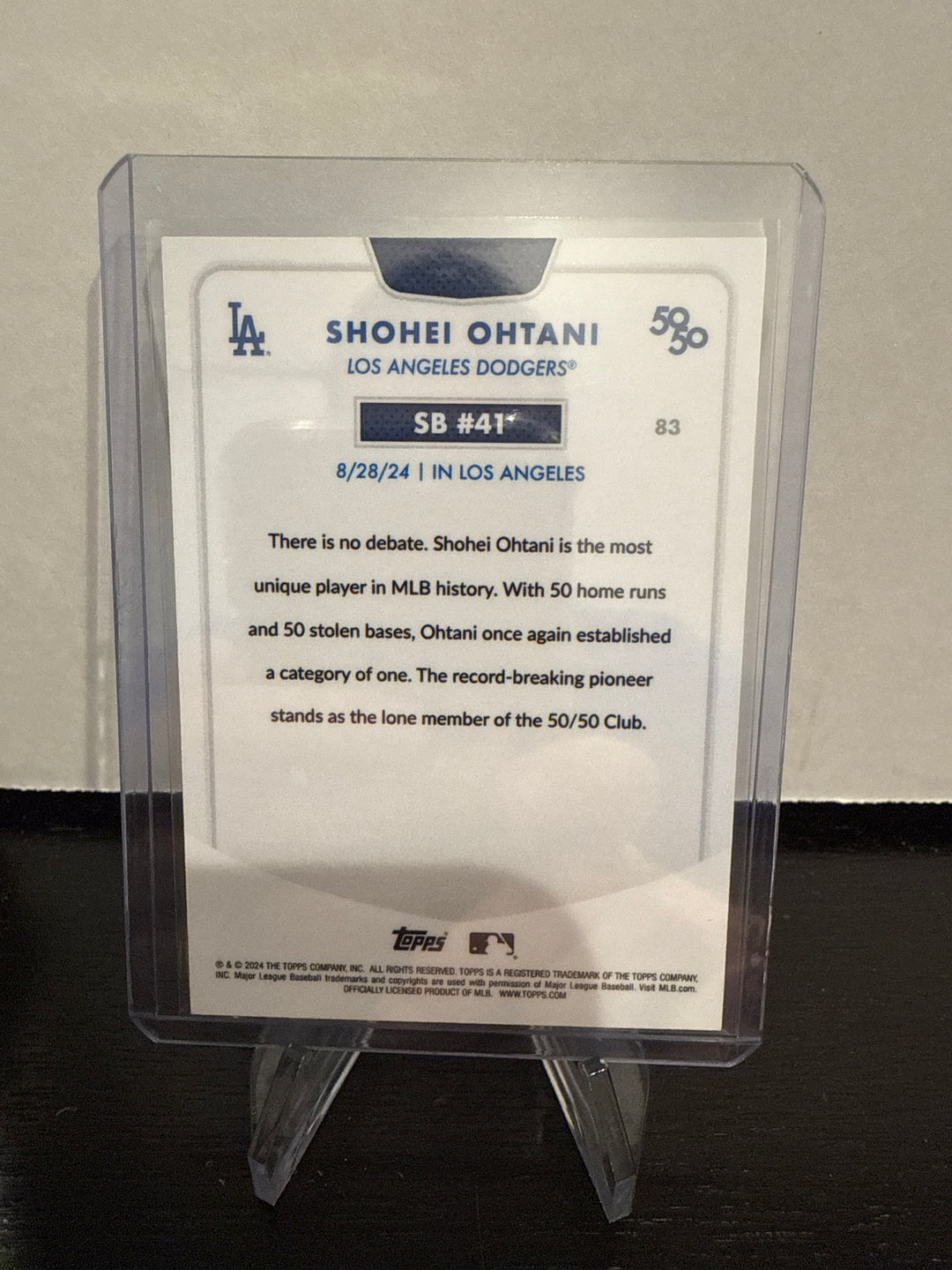Shohei Ohtani 2024 Topps Chrome 50/50 Gold Refractor, 11/50