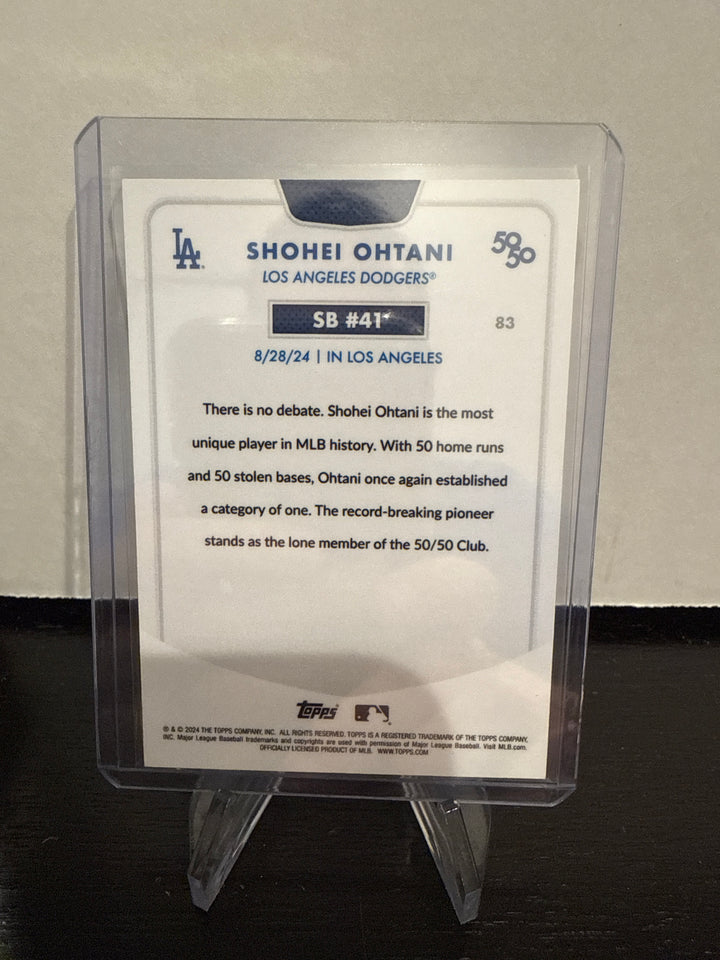 Shohei Ohtani 2024 Topps Chrome 50/50 Gold Refractor, 11/50