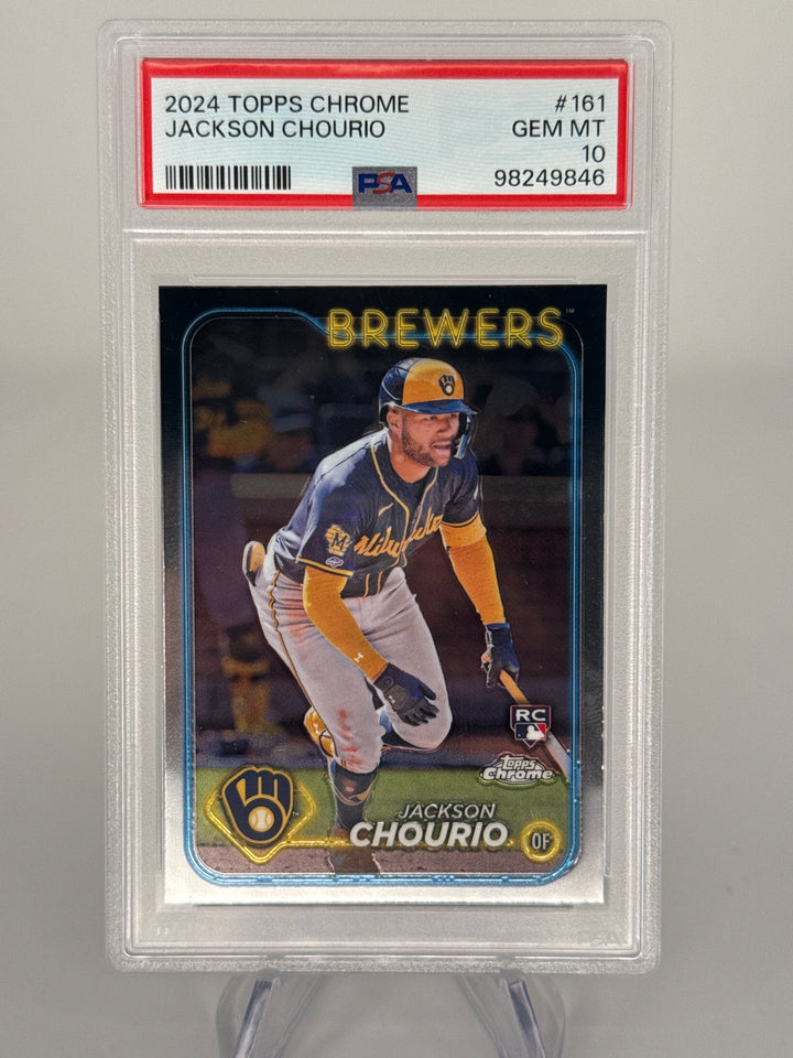 Jackson Chourio 2024 Topps Chrome Rookie, PSA 10 Gem Mint