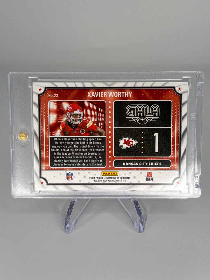Xavier Worthy 2024 Panini Contenders Gala Ticket Black Rookie, 2/8