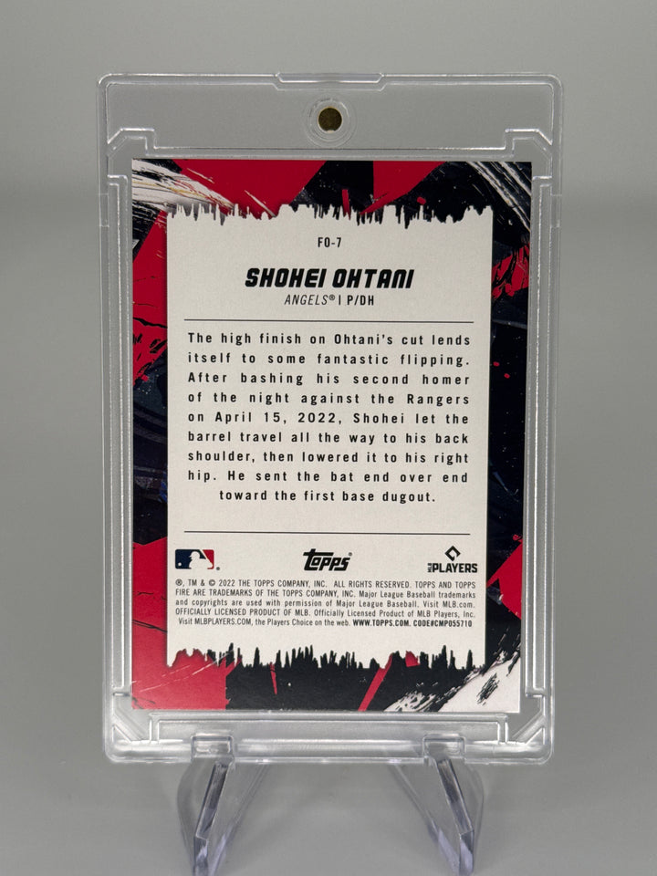 Shohei Ohtani 2022 Topps Fire Flippin Out Gold Minted