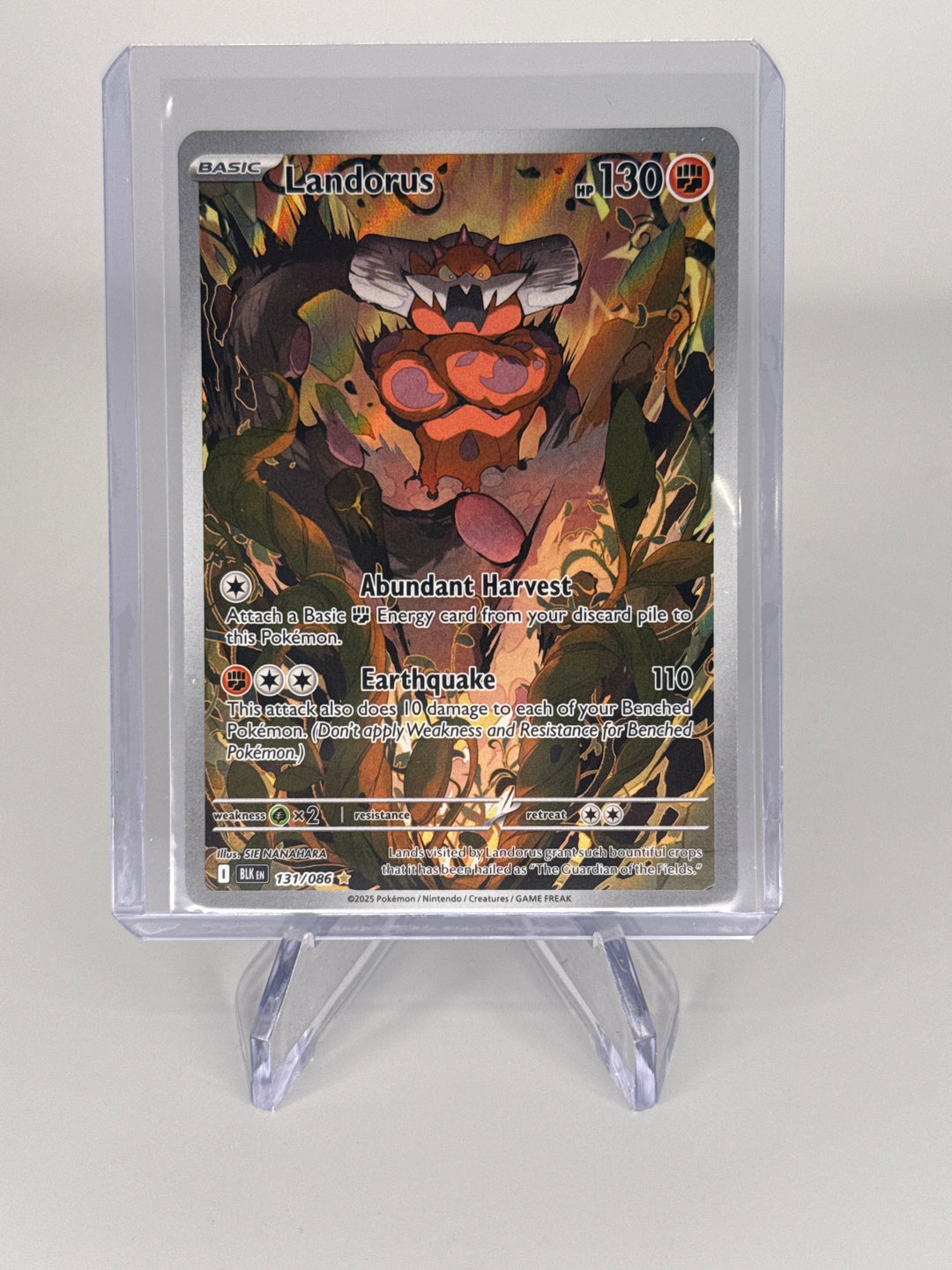 Pokemon TCG 2025 Landorus Black Bolt Full Art Illustration Rare, 131/086