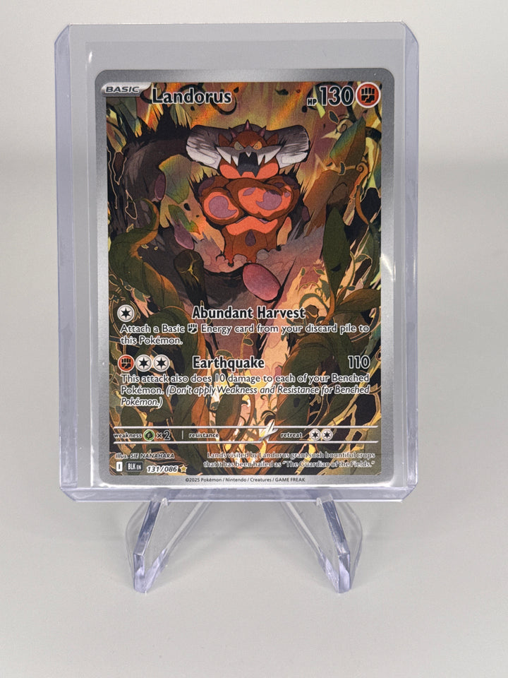 Pokemon TCG 2025 Landorus Black Bolt Full Art Illustration Rare, 131/086