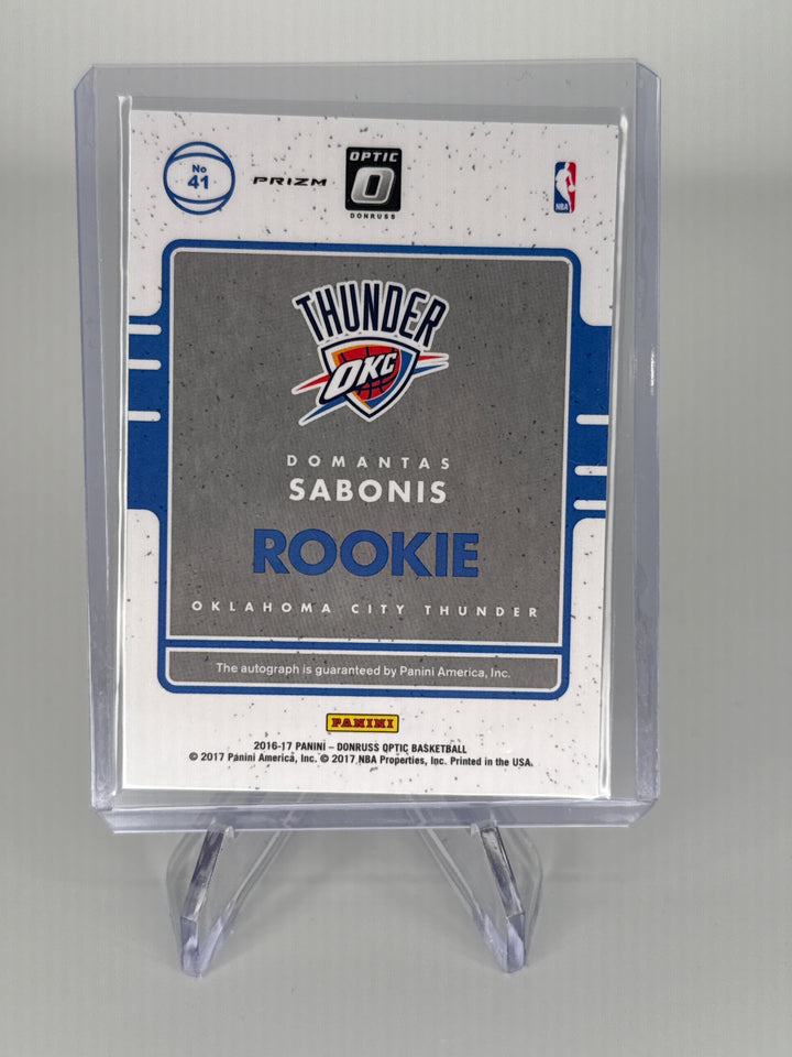 Domantas Sabonis 2016 Panini Donruss Optic Rookie Auto Purple
