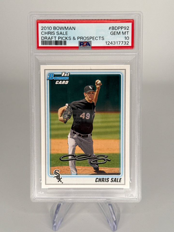 Chris Sale 2010 Bowman Drafts Picks & Prospects 1st, PSA 10 Gem Mint