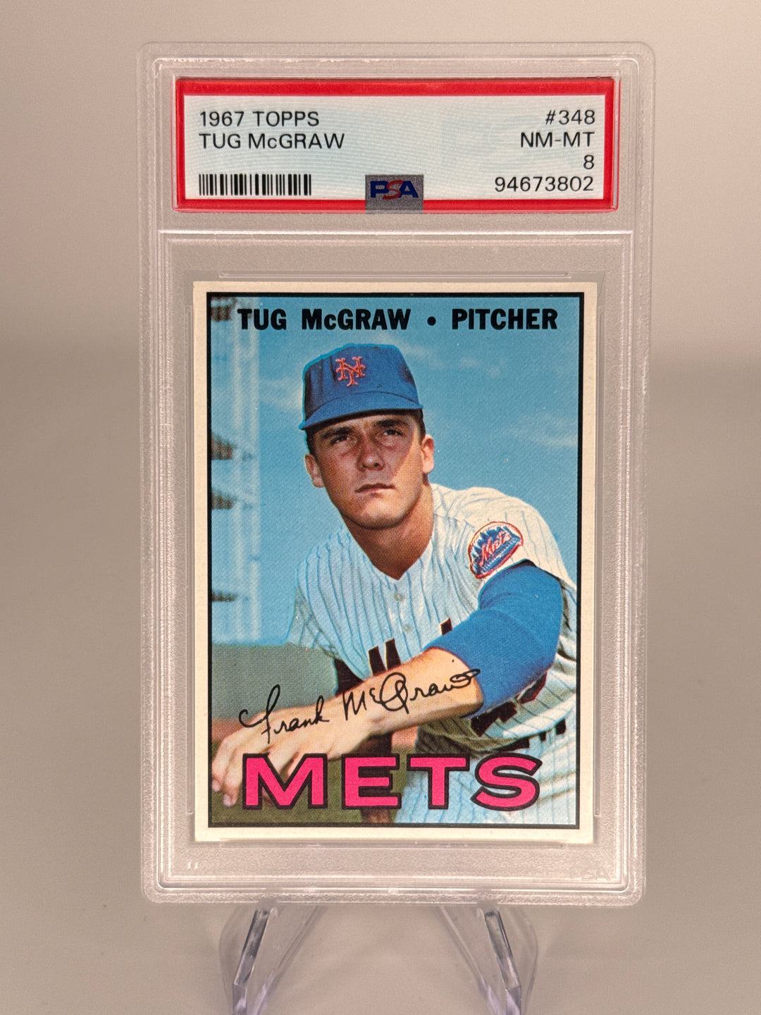Tug McGraw 1967 Topps, PSA 8